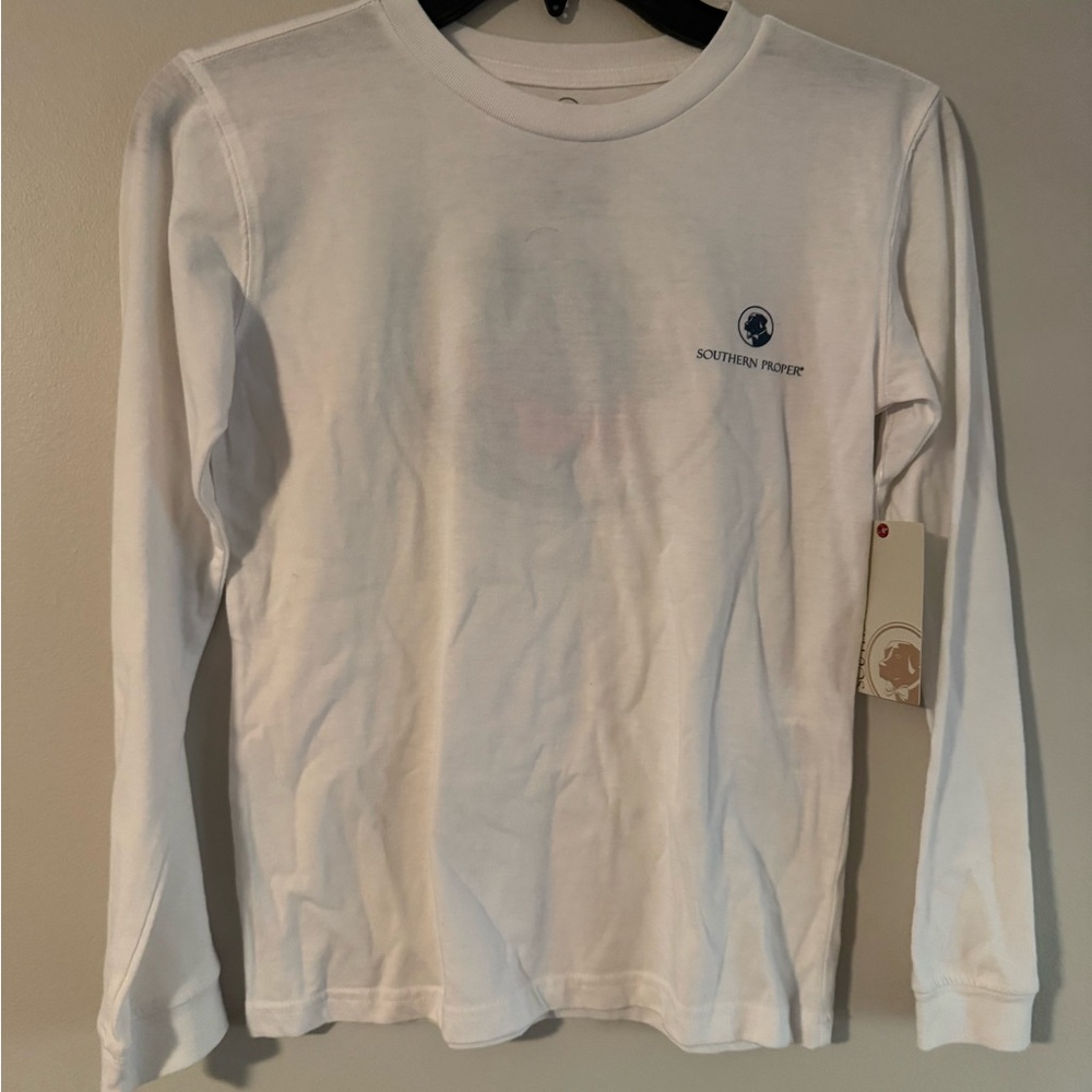 Southern Proper Classic White Long Sleeve Tee
